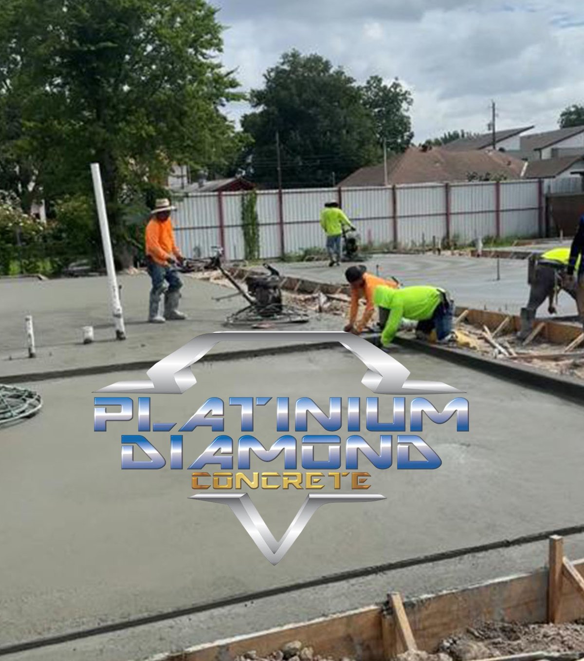 Platinum Diamond Concrete crew at work - Cloverdale CA